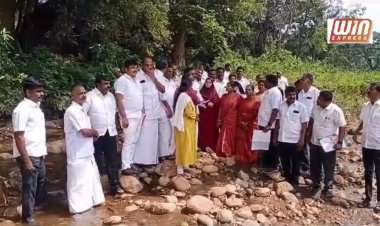 விளாமரத்தூர் பகுதியில் இருந்து மேட்டுப்பாளையம் பகுதி பொதுமக்களுக்கு தூய்மையான குடிநீர் வழங்கும் நகராட்சியின் திட்டத்திற்காக விளாமரத்தூர் பகுதியில் கள ஆய்வு செய்தார் நீலகிரி பாராளுமன்ற உறுப்பினர் ஆ.இரா.சா