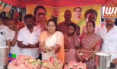 கோடை வெயிலின் தாக்கத்தை தீர்க்க நீர்மோர் பந்தல் : கோவையில் பல்வேறு இடங்களில் திறந்து வைத்த பா.ஜ.க தேசிய மகளிர் அணி தலைவி வானதி சீனிவாசன் எம்.எல்.ஏ